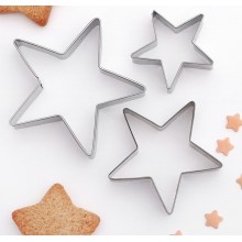 Набор форм для печенья "Остроконечная звезда" 3 шт